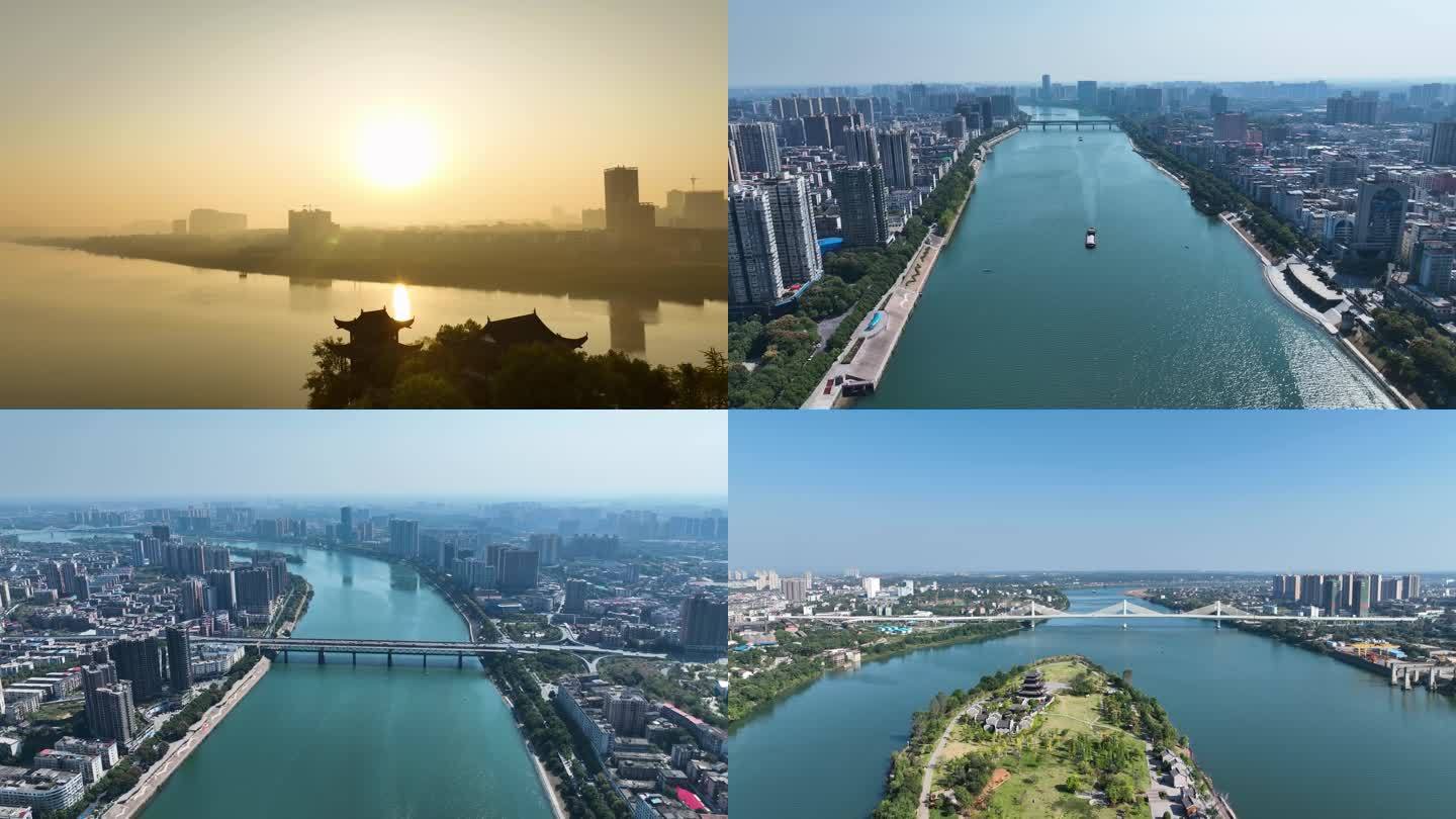 4K航拍衡阳市区风景旅游景点合集9