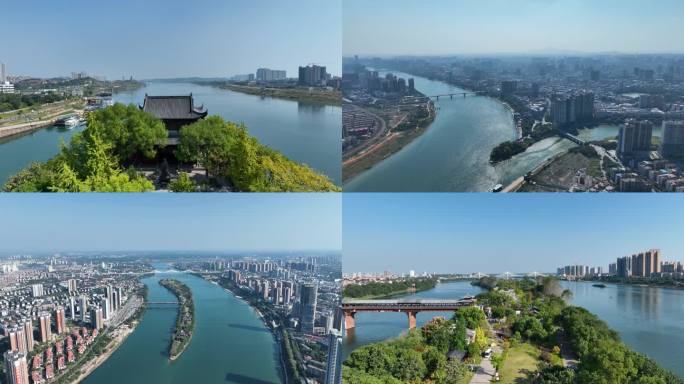 4K航拍衡阳市区风景旅游景点合集4