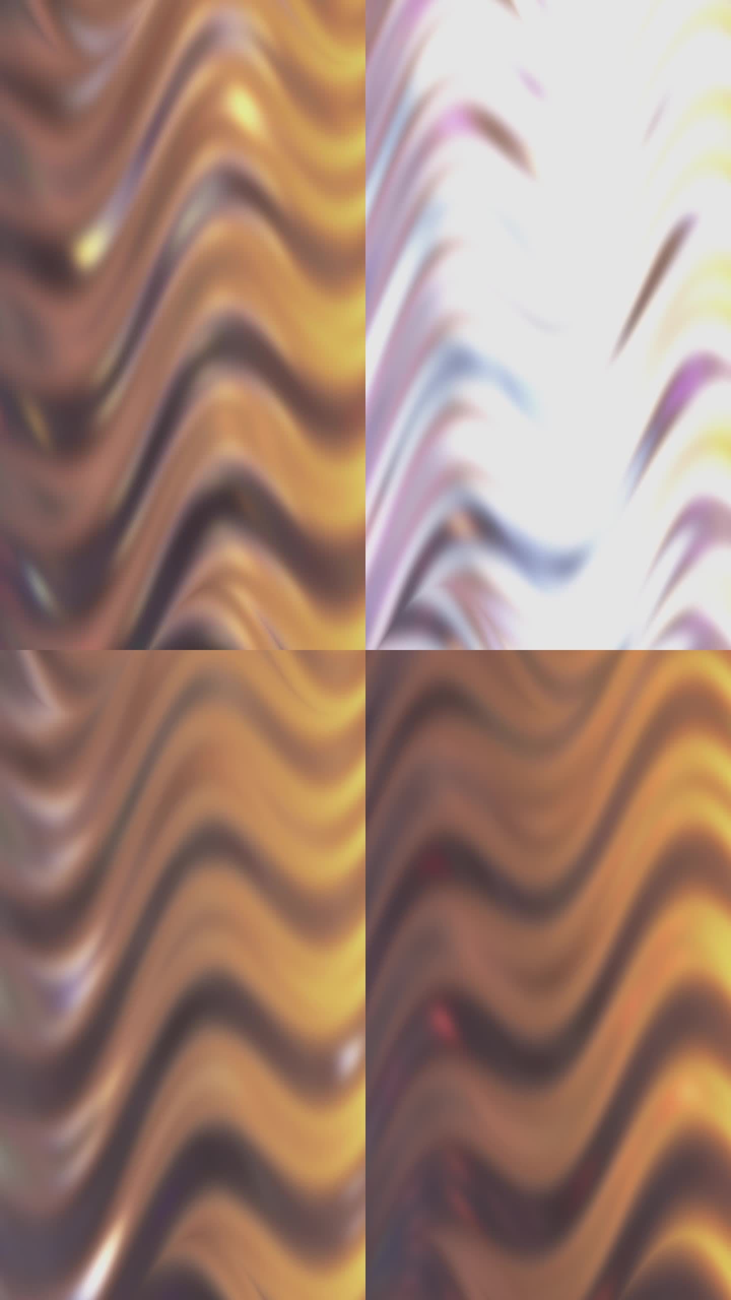 垂直发光的波浪模糊光金色波纹
