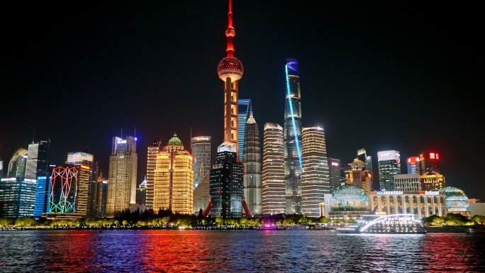上海外滩苏州河外白渡桥夜景风光4