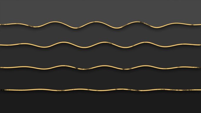 抽象的豪华背景与金色的线条在白色和黑色的背景。波浪图案金色线条背景