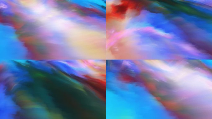 4K抽象背景炫彩色块波浪流动艺术背景69