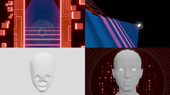 AI概念短招穿梭冲屏动态动画科幻科技