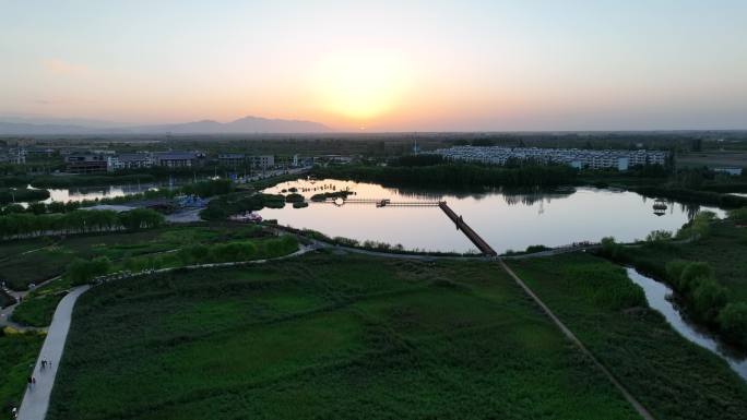 甘肃 张掖 国家湿地公园 黑河 流域