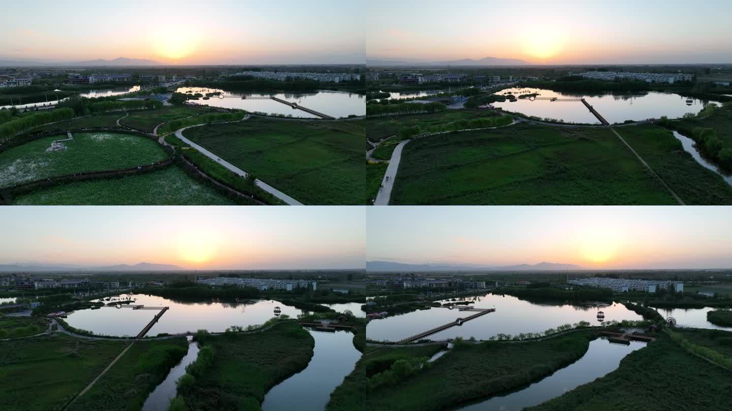 甘肃 张掖 国家湿地公园 黑河 流域
