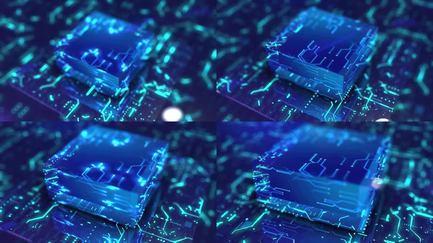 微处理器芯片电路片头互联网智能科技