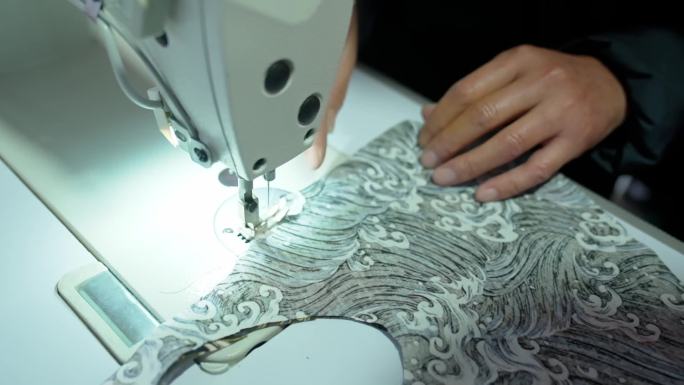手工坊 缝纫机 布袋制作