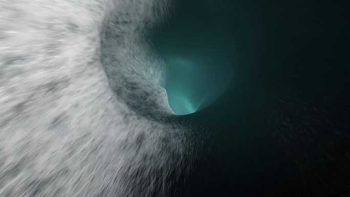 冰隧道，3D渲染，无缝循环