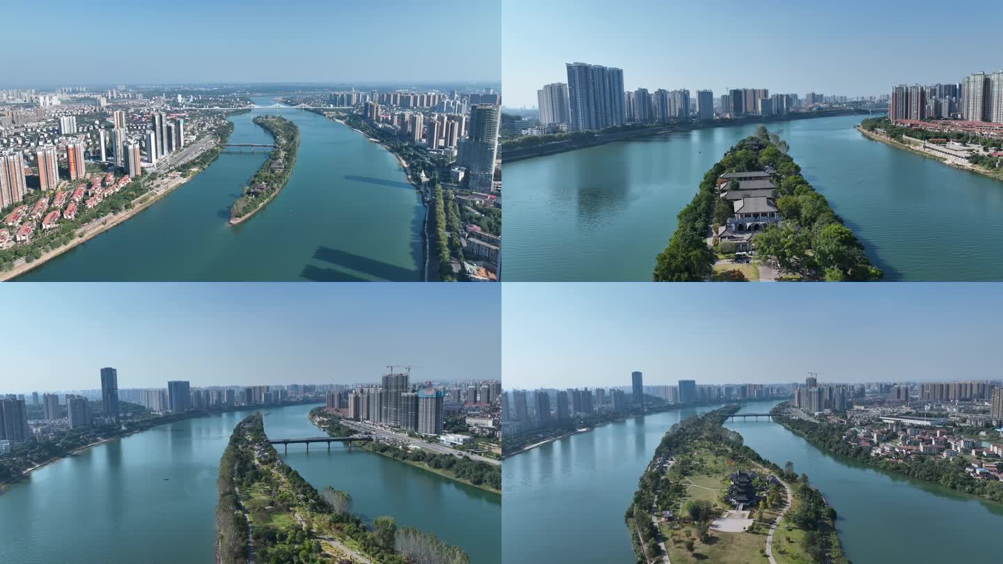 4K航拍衡阳市区风景旅游景点合集6