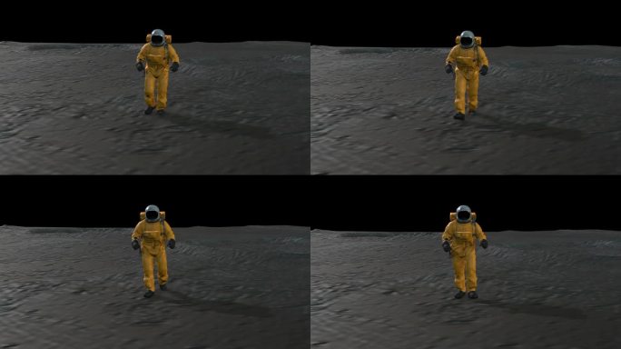 宇航员在月球漫步太空宇航员走路动画