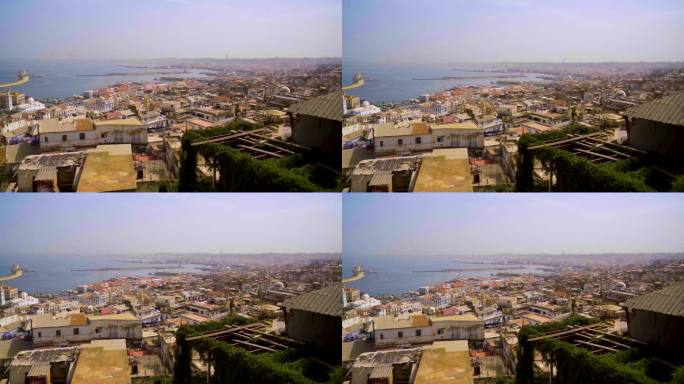 阿尔及尔湾和市中心的全景