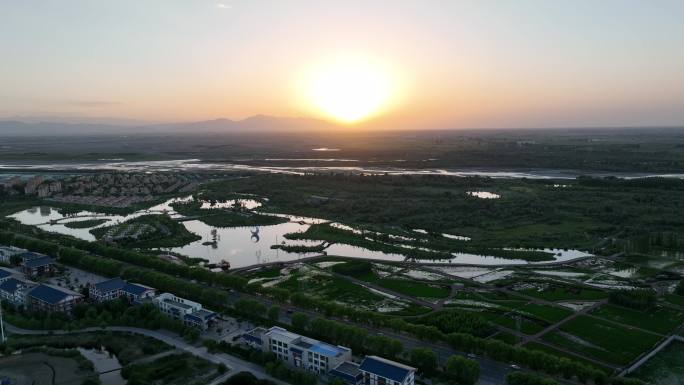 甘肃 张掖 国家湿地公园 黑河 流域