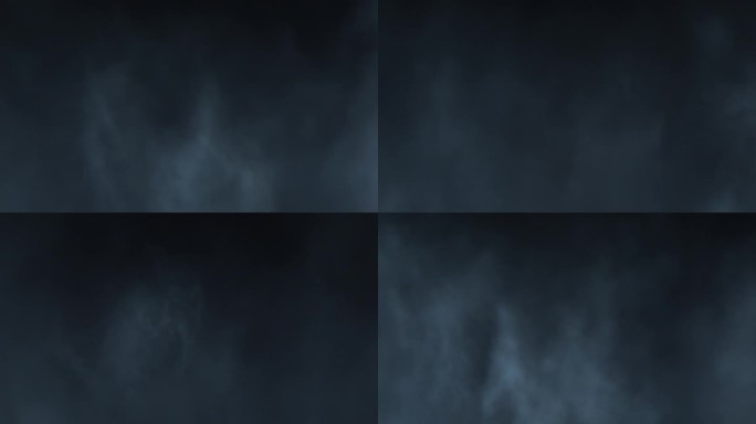 摘要VFX雷云元素。烟雾在慢动作黑色烟雾和雾的效果。云室。电影般的慢动作氛围。分层视觉特效雷电频闪光