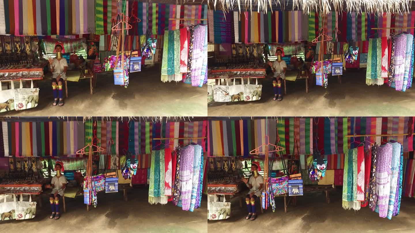 泰国北部乃梭村村民商贩