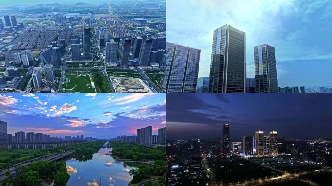 杭州余杭未来科技城efc欧美金融城航拍