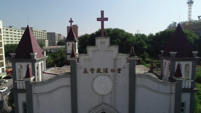 航拍 深圳 龙华 浪口教堂 文化遗址