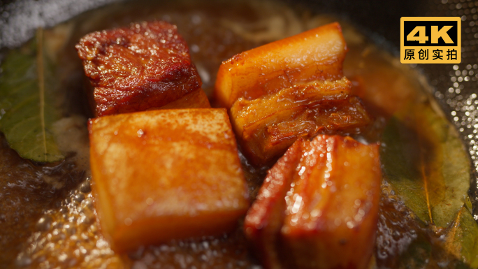 中国美食东坡肉 红烧肉 含升格镜头