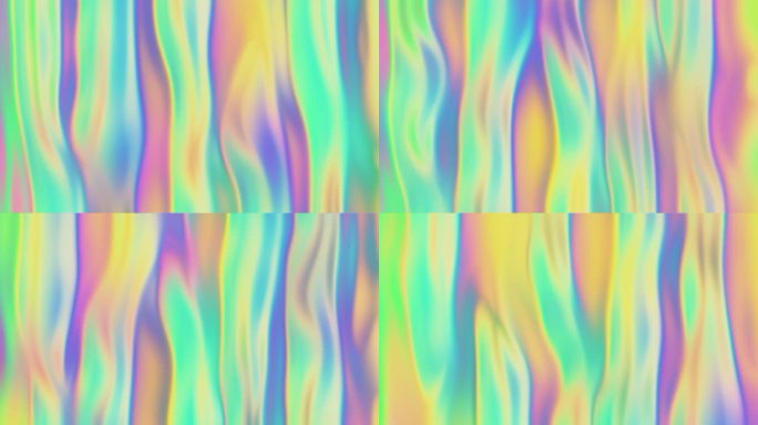 全息箔。抽象的彩色波浪背景在明亮的霓虹灯的颜色。