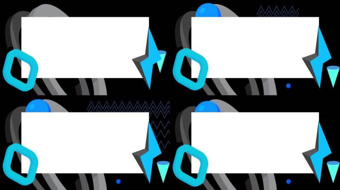 黑色和蓝色的几何图形复古主题背景与白色的地方文字视频。
