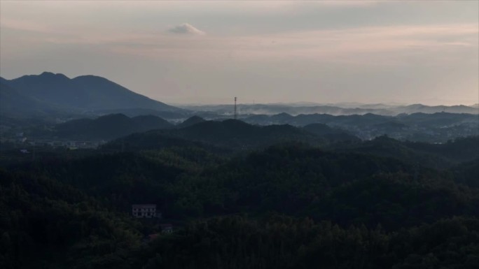 双峰航拍 烟火乡村