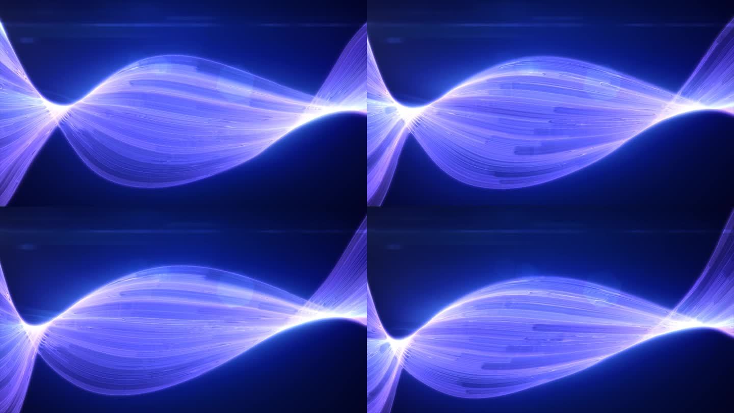抽象的紫色发光飞波从线条能量神奇的背景