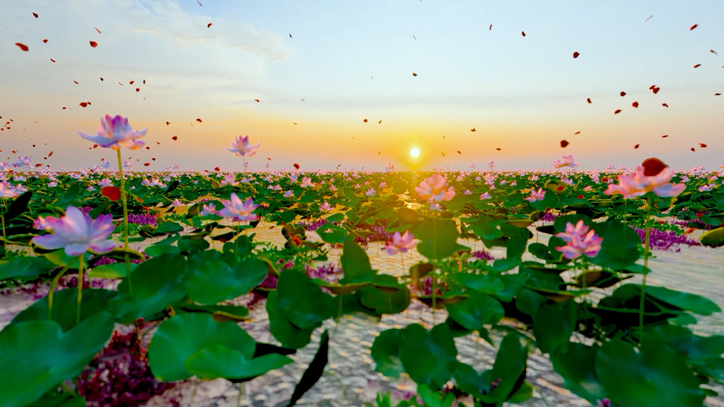 指纹春江花月夜广寒宫唯美宽屏背景舞台舞美