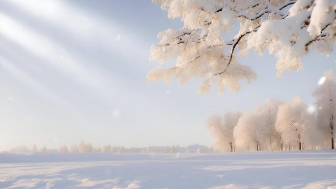 冬至下雪雪地背景