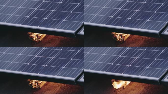 防火太阳能板在受控环境下着火的耐久性测试