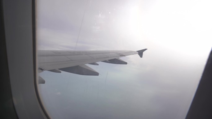 4K飞机窗外 云雾