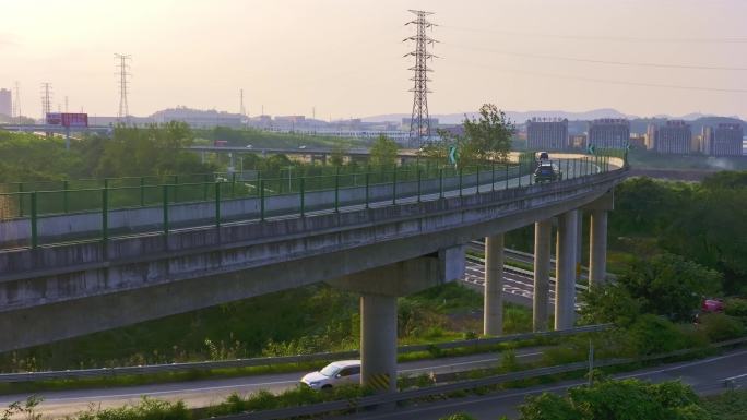 航拍中国交通货运物流大货车