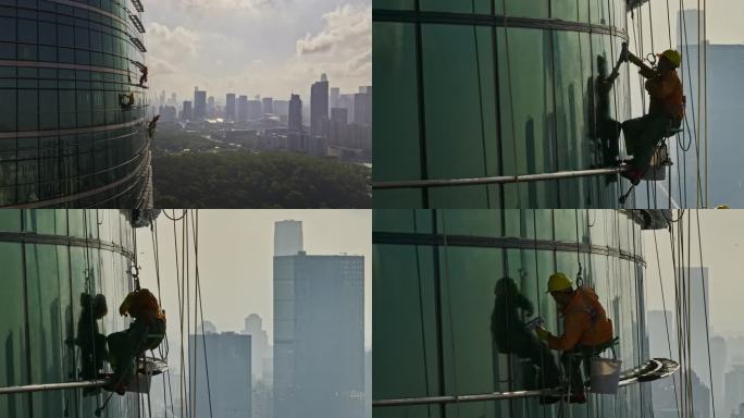 深圳高楼刷玻璃 高空作业