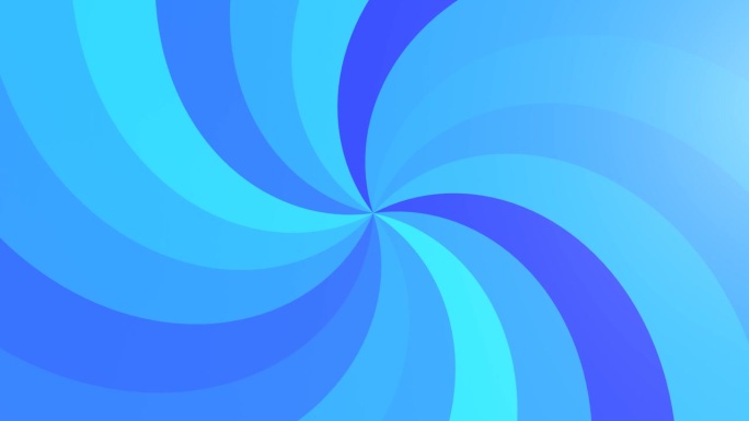 阴影的蓝色径向条纹弯曲左和右，无缝旋转径向涡背景与蓝色条纹