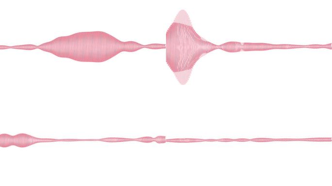 音频波形，数字频率和音频波粉红色。