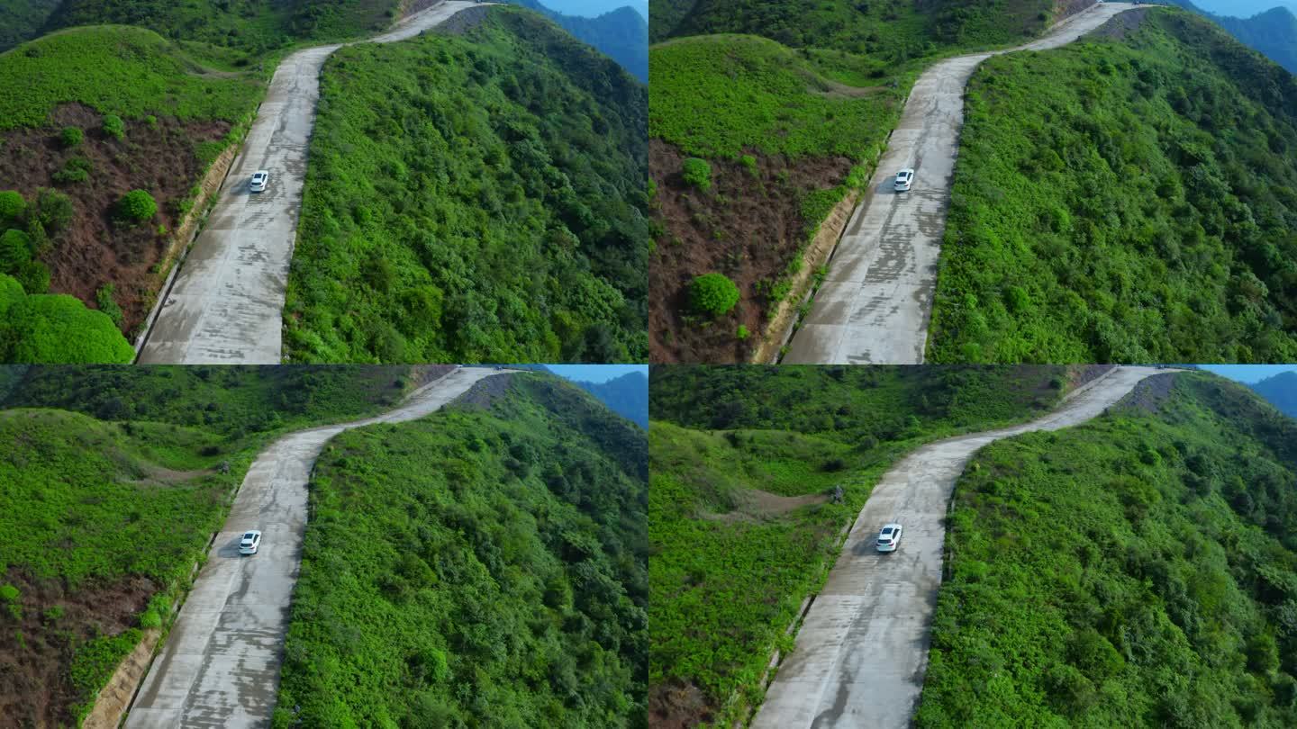 新能源宝马汽车行驶在马路上