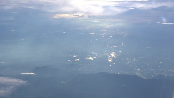 4K航拍中国地形地貌湖泊河流云彩