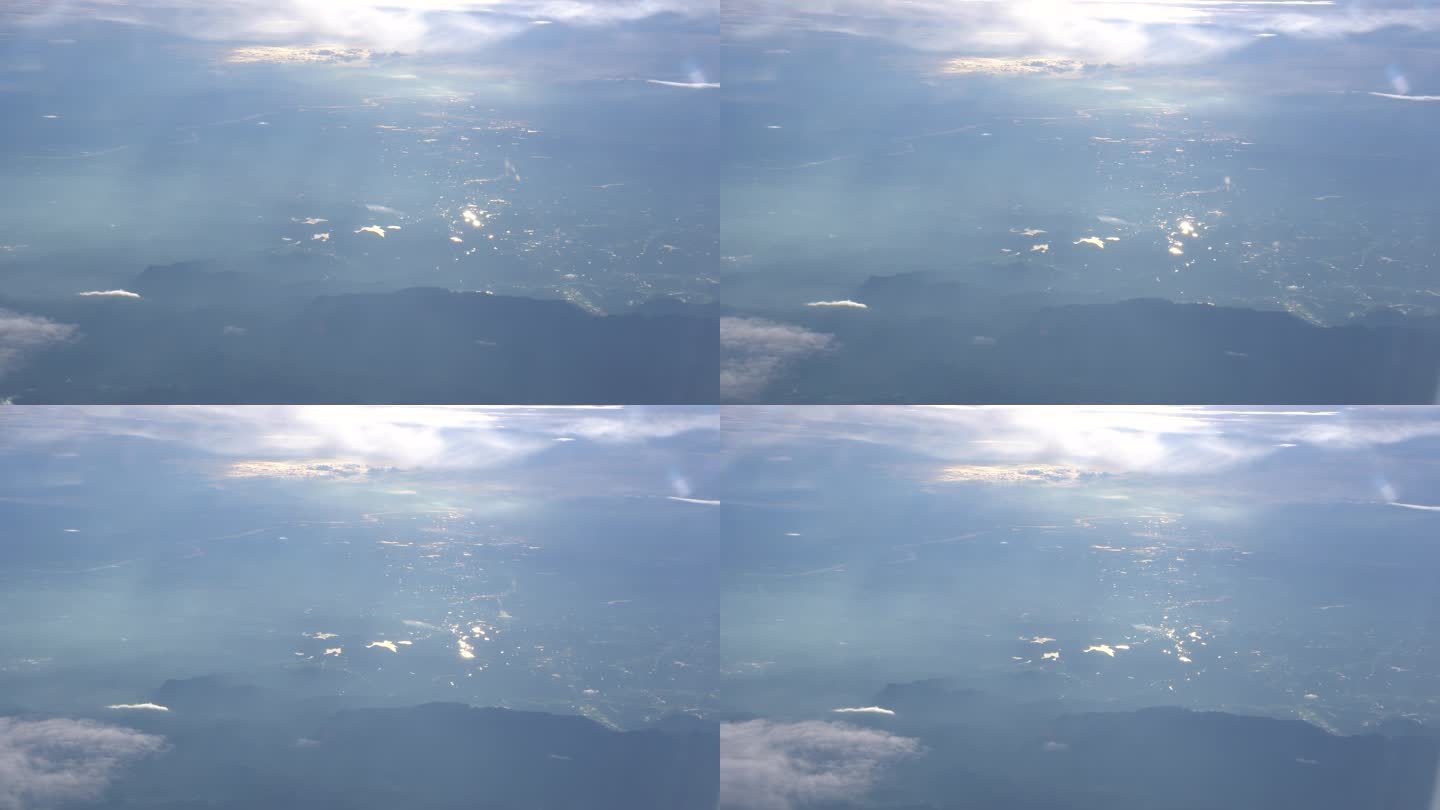 4K航拍中国地形地貌湖泊河流云彩