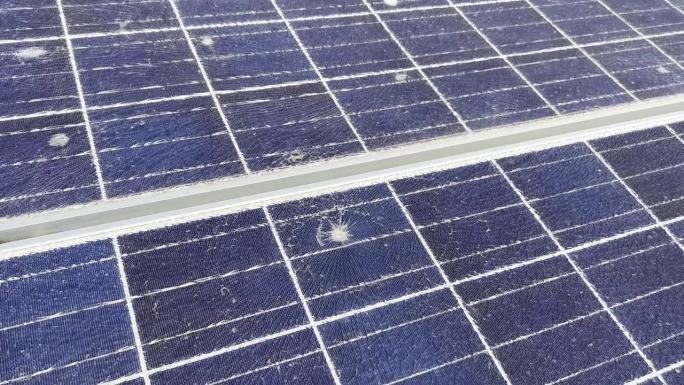 太阳能电池板损坏新能源宣传环保能源光伏发