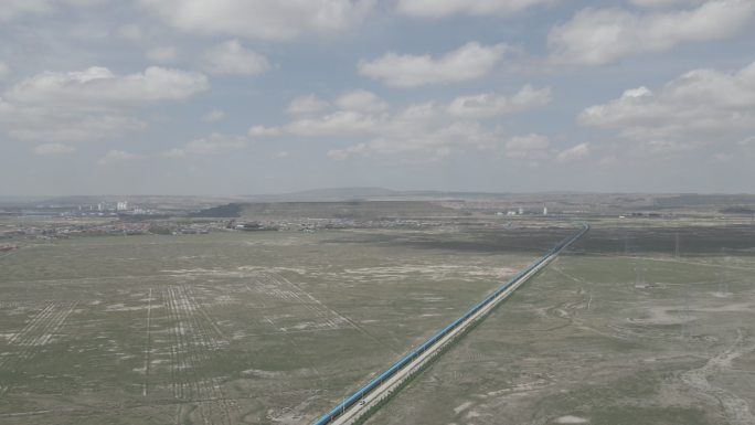 内蒙古公路原始航拍