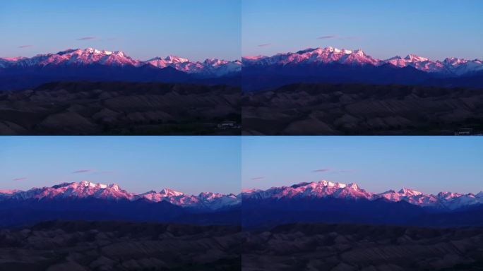 夕阳下的博格达峰