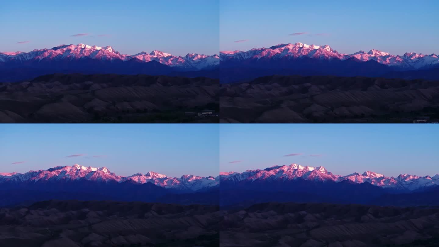 夕阳下的博格达峰