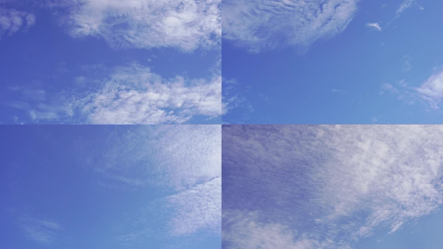 天空蓝天白云延时长时间的单镜头