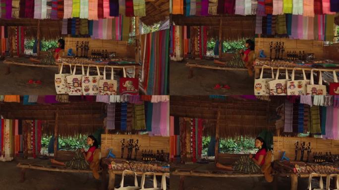 泰国北部乃梭村村民商贩