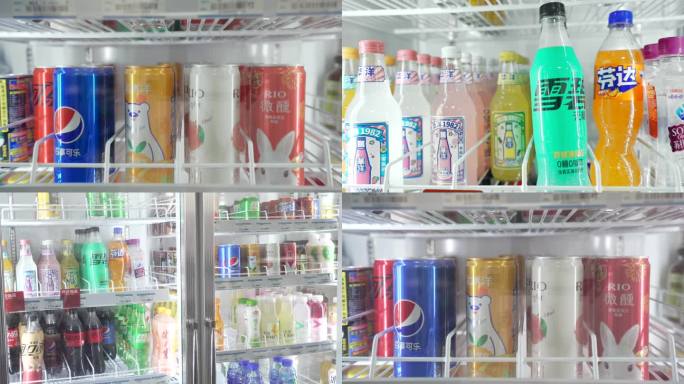 冰柜里的饮料碳酸饮料