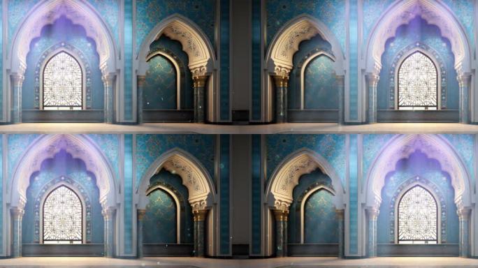 清真寺舞台背景场景 西域 古老色彩