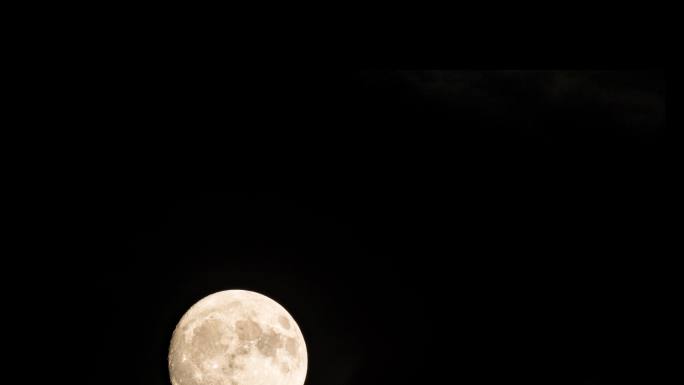 10K黑夜月亮升起中秋团圆月亮移动延时