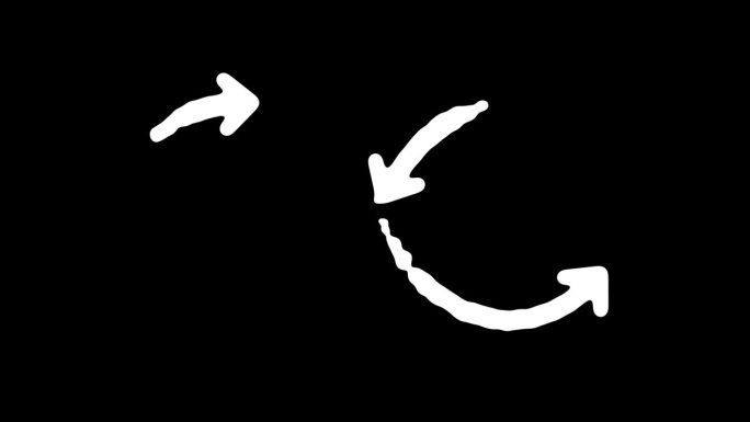 无限循环。一组4循环动画的箭头与Alpha通道。