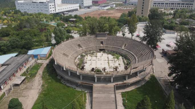 山西7080 年代建筑兴安体育场