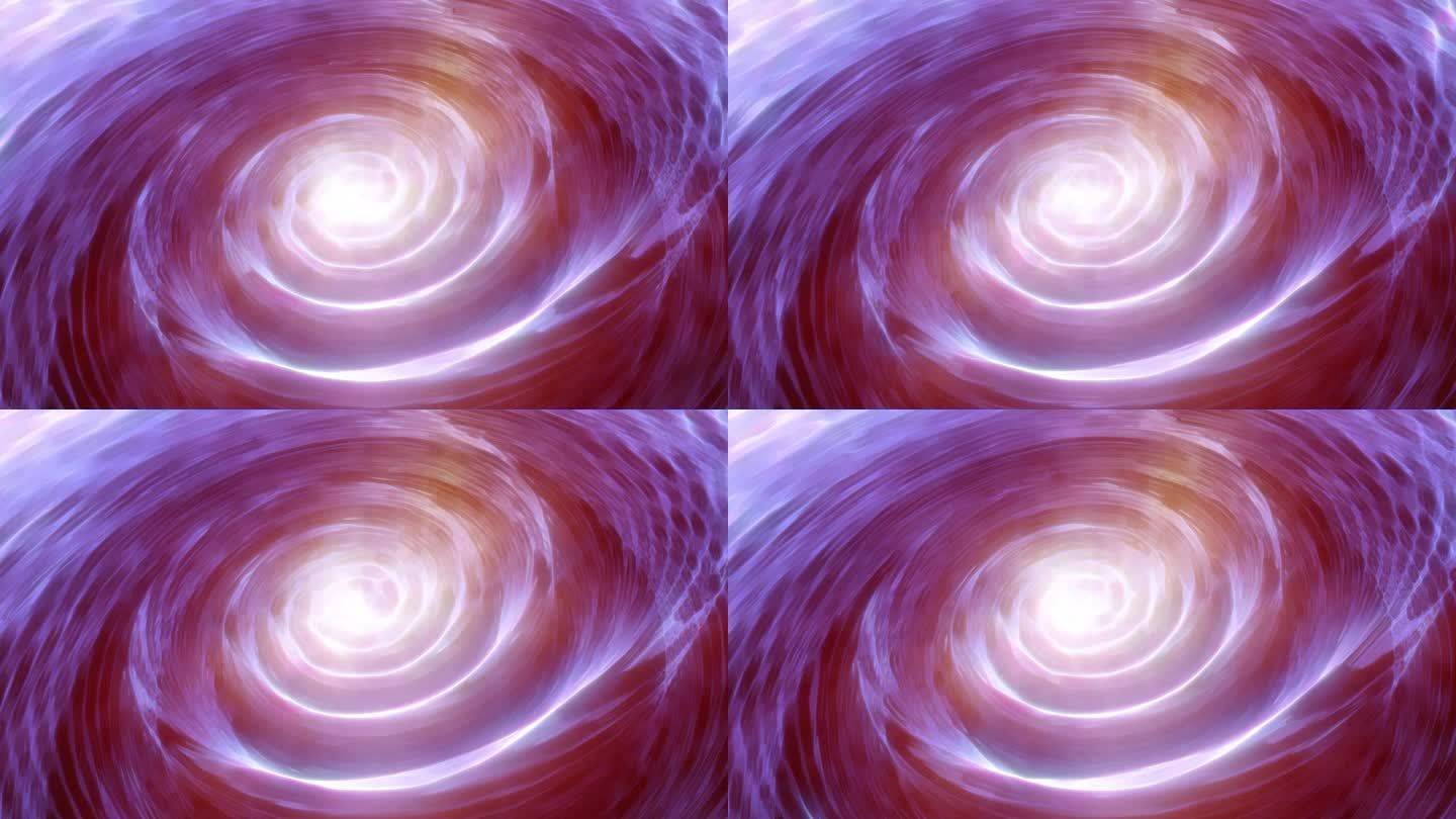 抽象紫色漩涡扭曲能量宇宙星系明亮发光旋转隧道的线条，背景