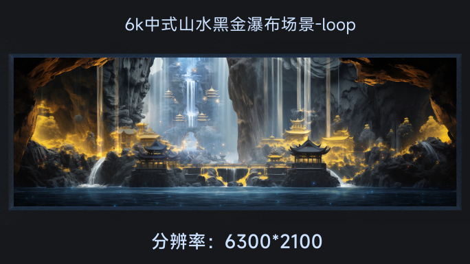 6K中式山水黑金loop