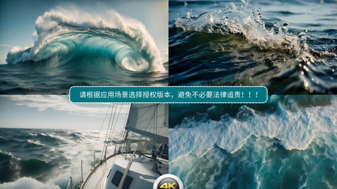 乘风破浪波涛汹涌帆船波浪海浪巨浪滔天航海